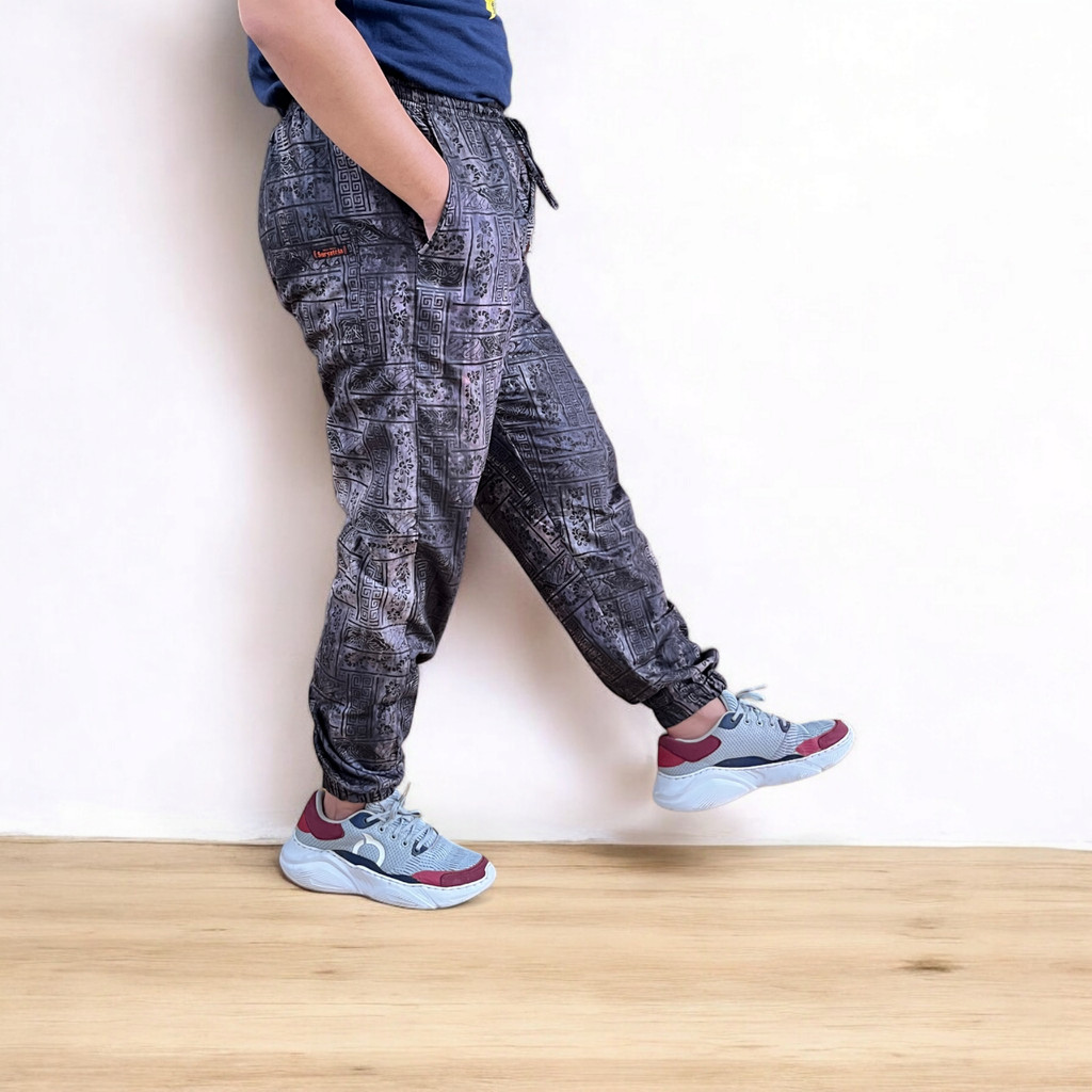 Celana Jogger Batik Pria Panjang Joger Pants Katun Premium Surya Teja CJ-12