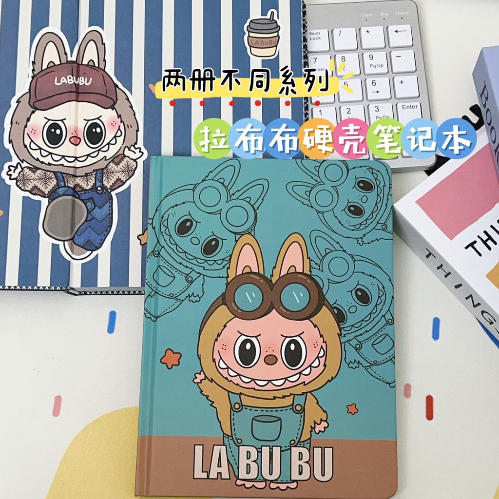 

New Labubu A5 Cartoon Notebook Full Color Page Student Study Hard Shell Diary Cute Fashion Delicate Office Notepad Hand Book