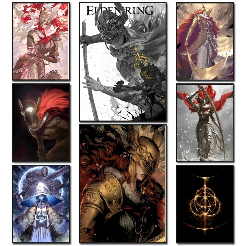 1PC Game Elden Ring Poster Paper Print Home Living Room Bedroom Entrance Bar Restaurant Cafe Art Pai