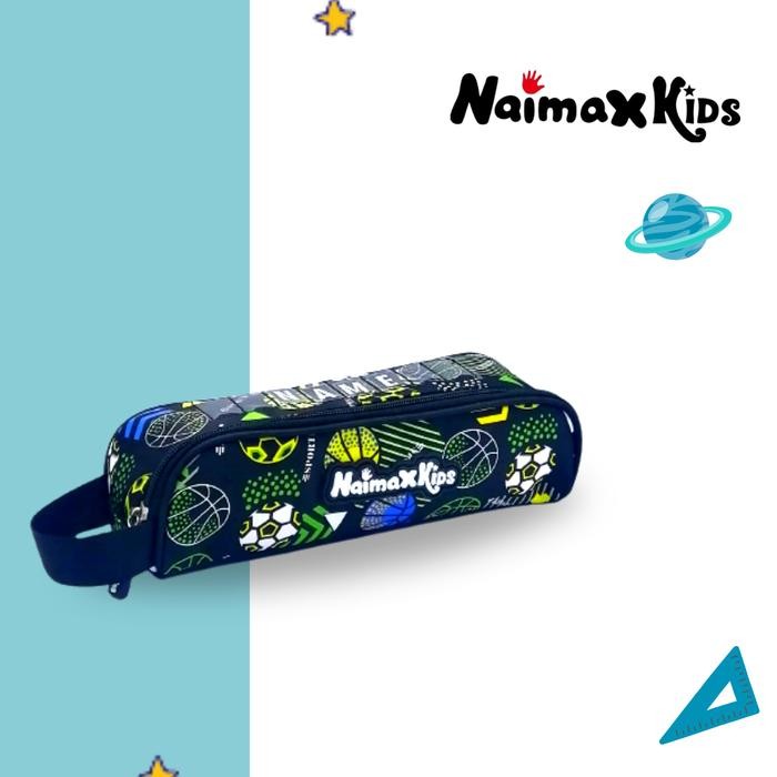 

TERLARIS~[ Mall 2547] Pencil Case Custom Nama | Naimax kids Pencil Case Small Anak Laki-Laki Alat Pensil Stationery Tulis - Sport Green
