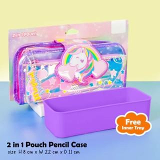 

TERLARIS~[ Mall 2547] PREMIUM Fun Time 2-in-1 Pencil case tempat pencil anak 09132 - 09132MAGICALUNI
