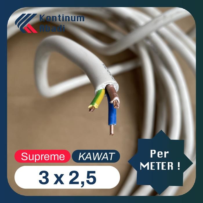 COZY KABEL LISTRIK SUPREME NYM 3 x 2.5 mm 3 x 2,5 mm | per METER