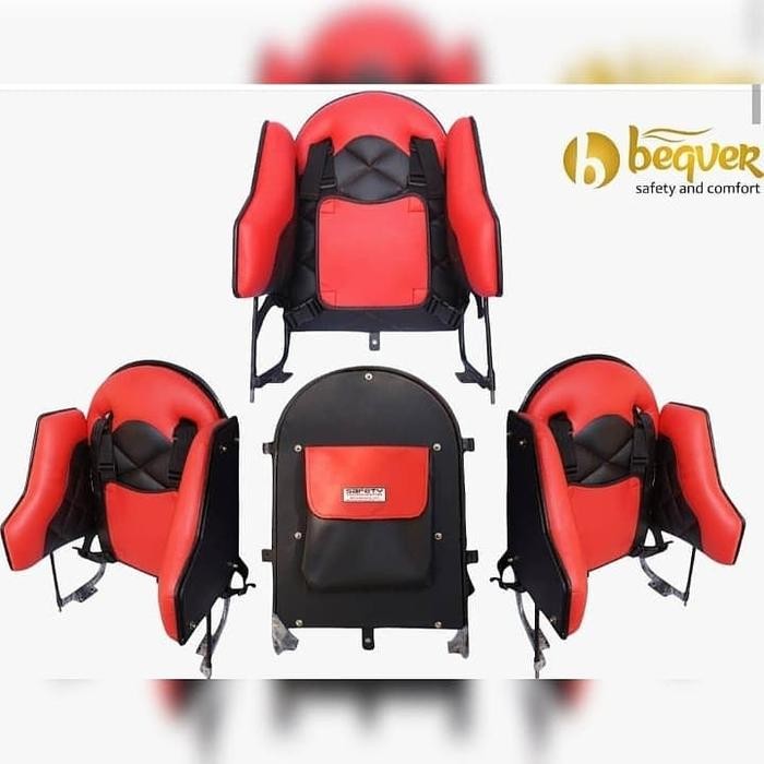 Boncengan anak di motor (belakang) merk Beqver Premi Series - Merah, 4 mm