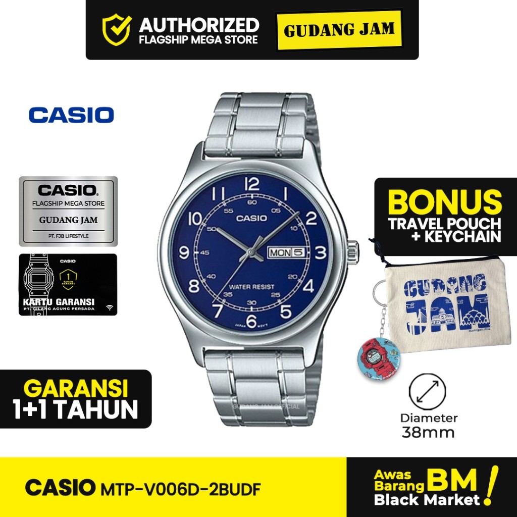 Jam Tangan Casio MTP-V006D-2BUDF MTP-V006D MTP-V006 MTPV006D MTP V006D SLF***