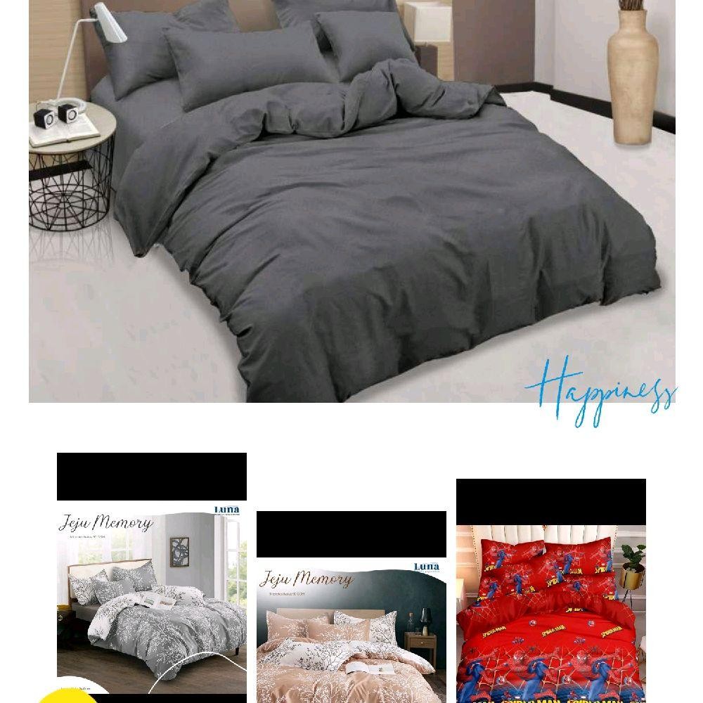 Bedcover saja motif&polos size 200x220 (sesuai deskripsi) - beautifullbedsheet Selimut Katun King