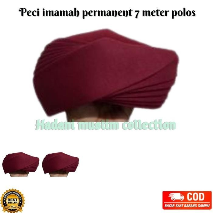 PECI IMAMAH 7 METER PERMANEN LANGSUNG PAKAI/PECI UDENG UDENG 7 METER POLOS/Logo /imamah putih 7 mete
