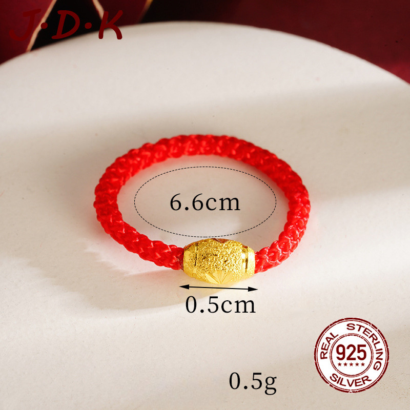 JDK Cincin Perhiasan Tali Emas Dan Merah Untuk Pasangan