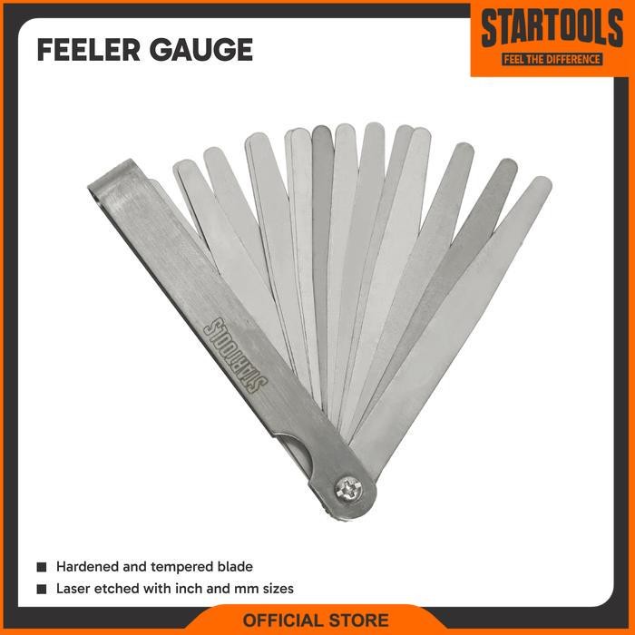 Startools Feeler Gauge Fuller Gauge 26 blade 0.0015″ – 0.025″mm Panjang 4"/100mm