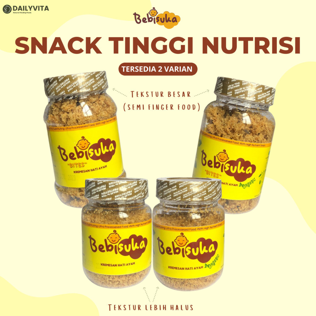 

Bebi Suka - Kremesan Hati Ayam Bites Original/Halus Original/Bites Organik/Halus Organik 45 gram