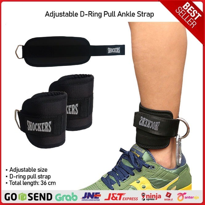 Angkle Strap Gym Adjustable (2PCS) Ankle Strap Gym Ankle Leg Strap Dengan D-Ring Strap Ankle Gym