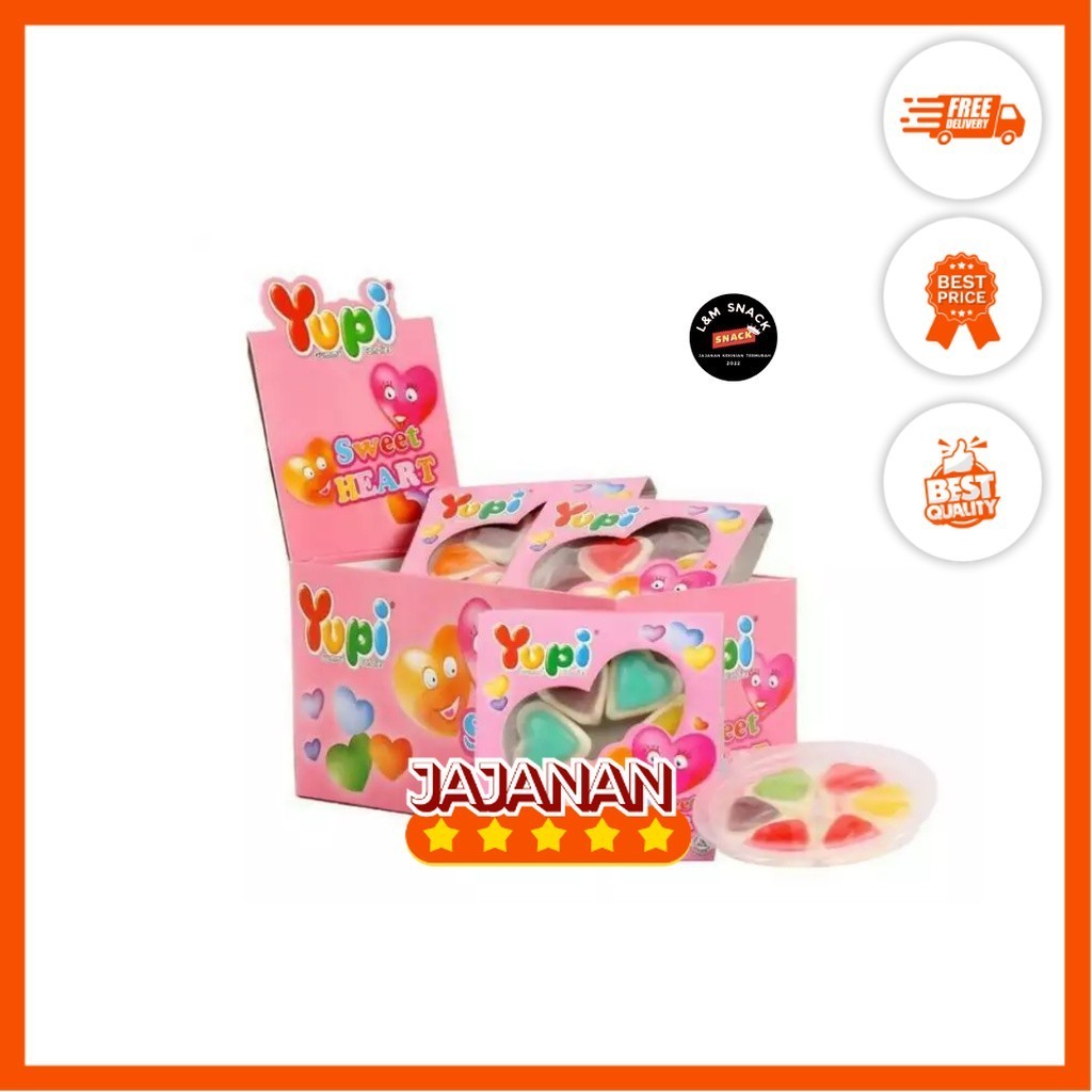 

Yupi 1000 Aneka Rasa dan Bentuk 1 Box Isi 12 pcs Jajanan Termurah