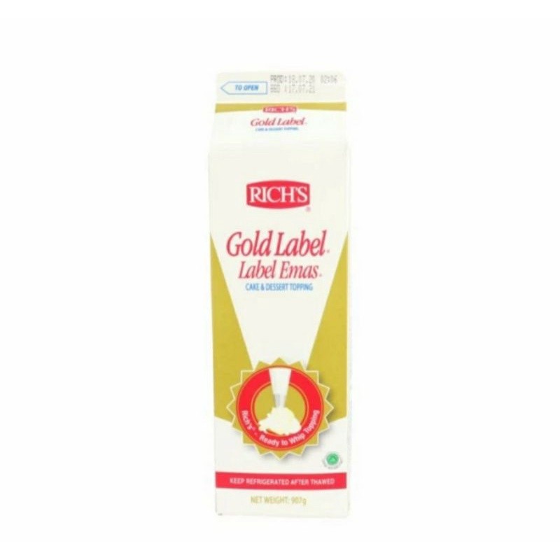

Rich Gold Label Whipping Cream 907gr murah