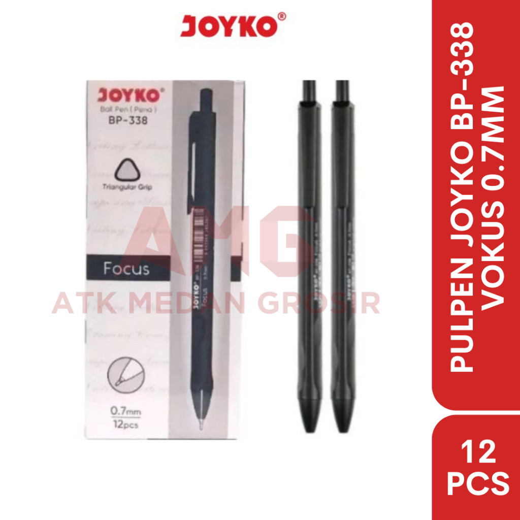 

PULPEN JOYKO BP-338 VOCUS | VOKUS TINTA HITAM 0.7MM PER BOX ISI 12 PCS