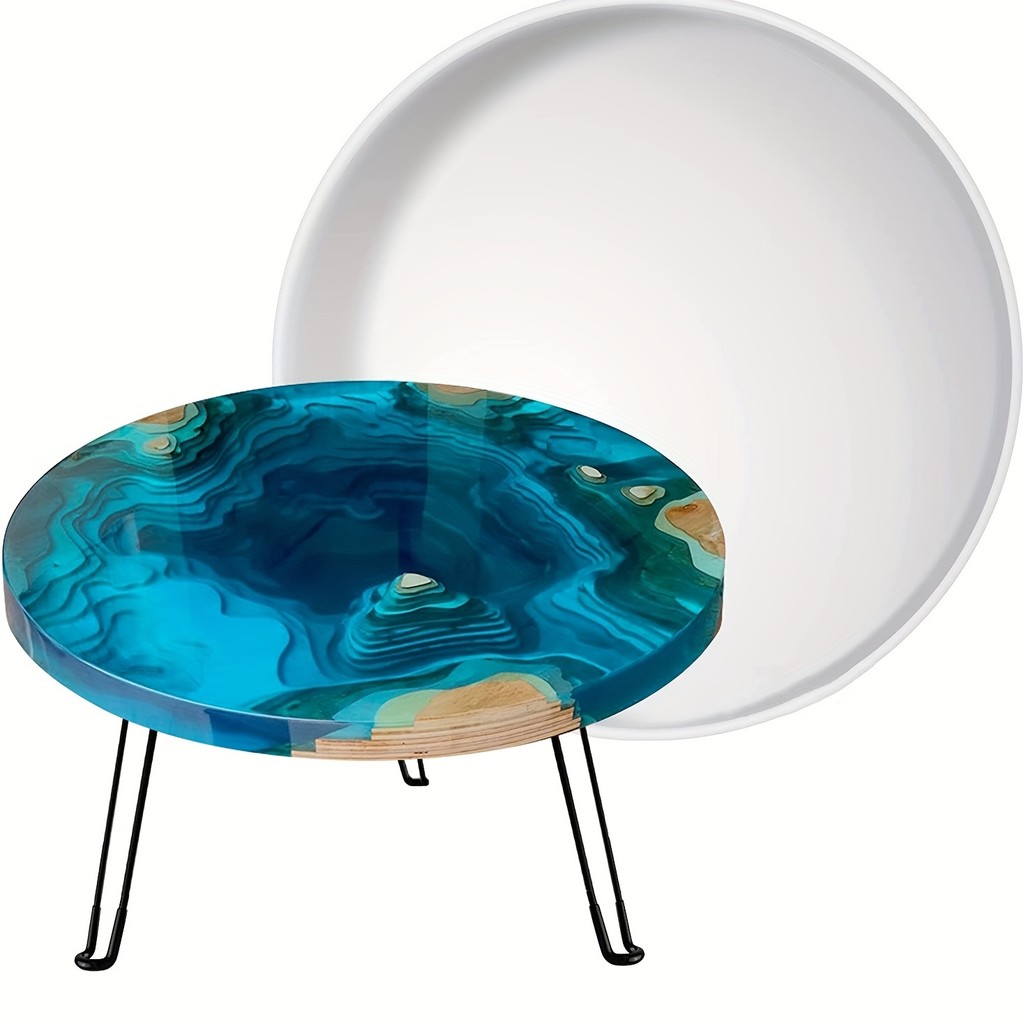 

Large Resin Tray Mold 19 Inch Round Epoxy Resin Table Mold Thick Silicone Tray Molds for Charcuterie Board River Table Resin Cas
