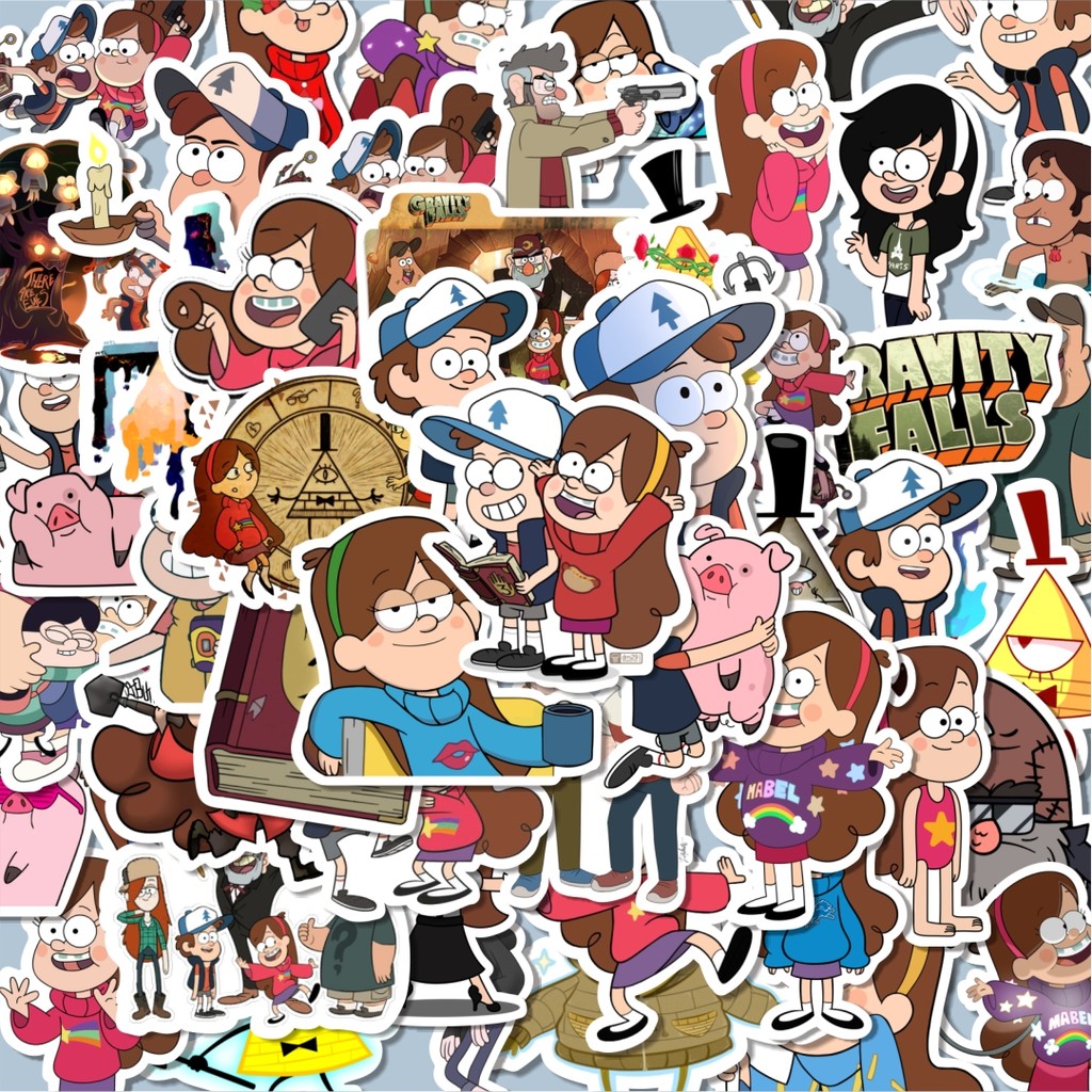 

100PCS Lucu Sticker Kartun Gravity Falls Stiker Aesthetic Stiker Anti Air Stikers Berperekat Waterproof sticker decal buat Motor Helm Buku Journal Koper Casing HP Laptop Botol Minum Hadiah anakP