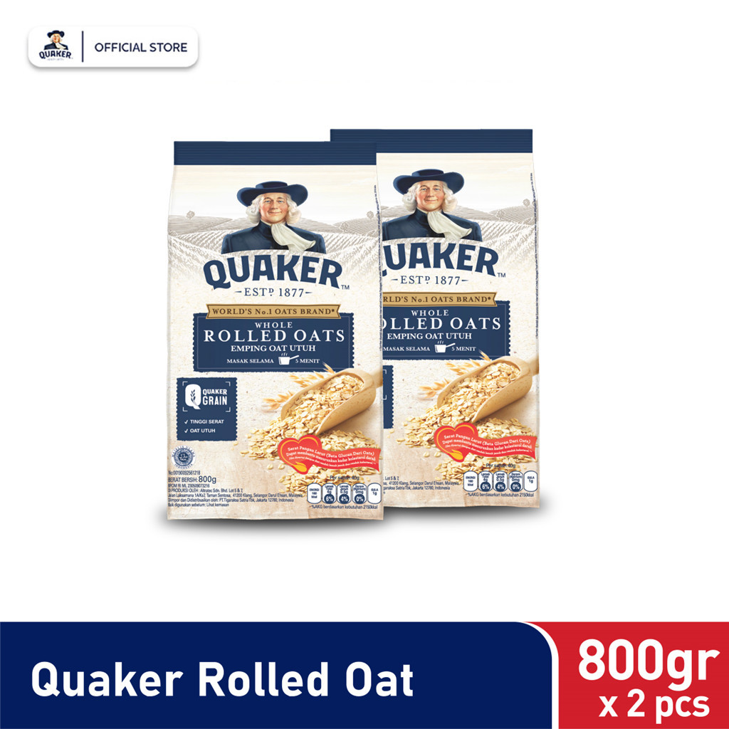 

Quaker Rolled Oats 800 gr - Twin Pack