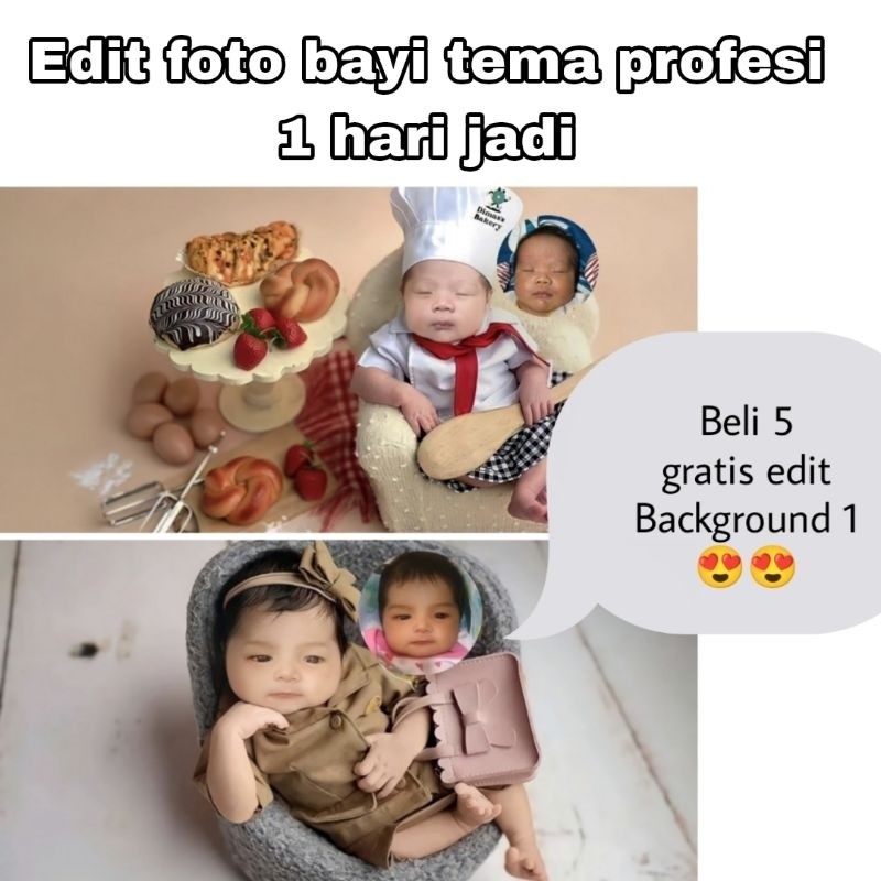 JASA EDIT FOTO BAYI PROFESI TANPA CETAK