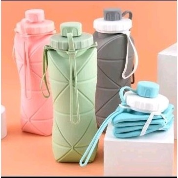 Botol Air Lipat Silikon Portabel Reusable Botol Air Olahraga Lipat Botol Air Lipat Botol Oragami Bot