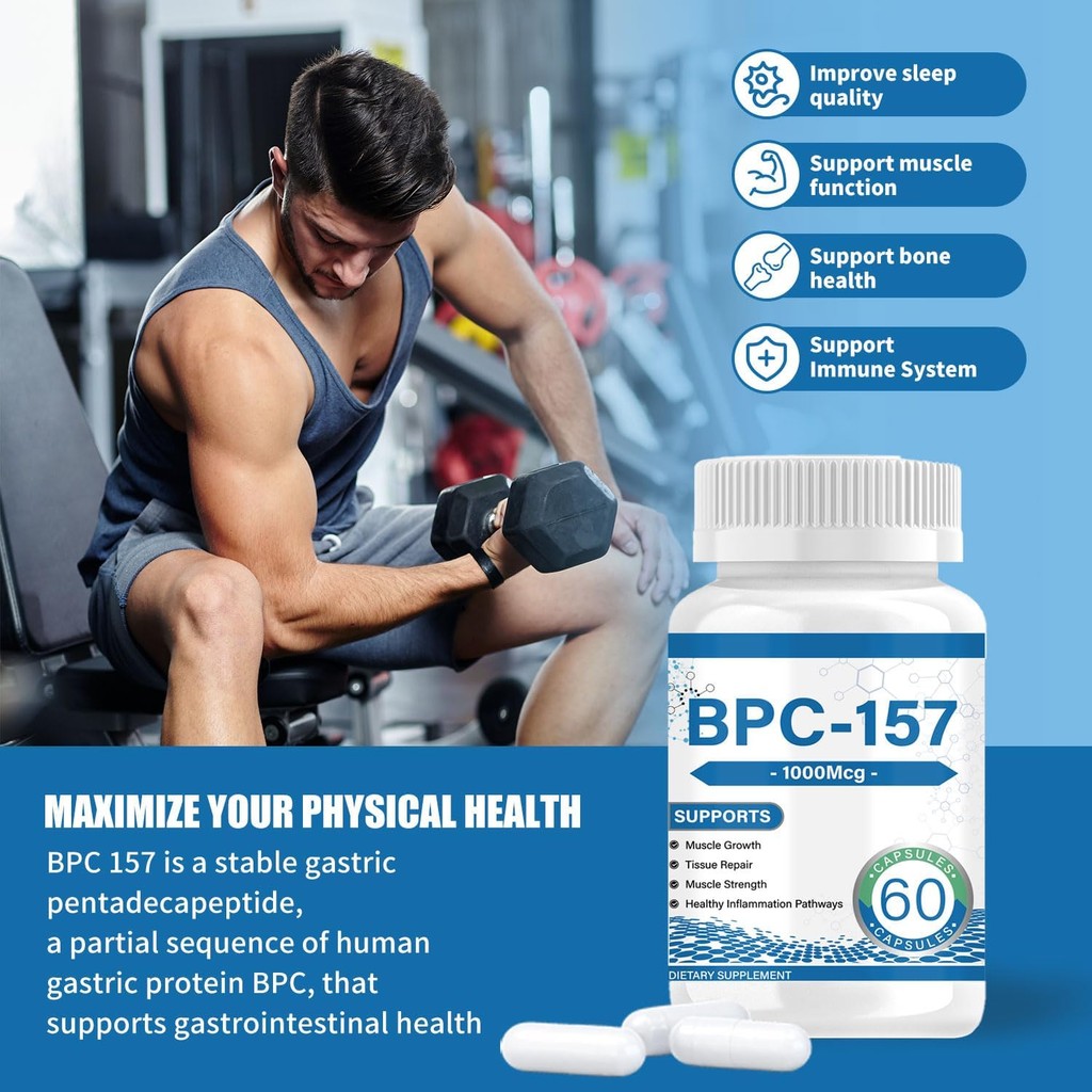 BPC157 Vegetarian Capsules – Muscle Building Recovery Supplement, 60 Capsules CO470