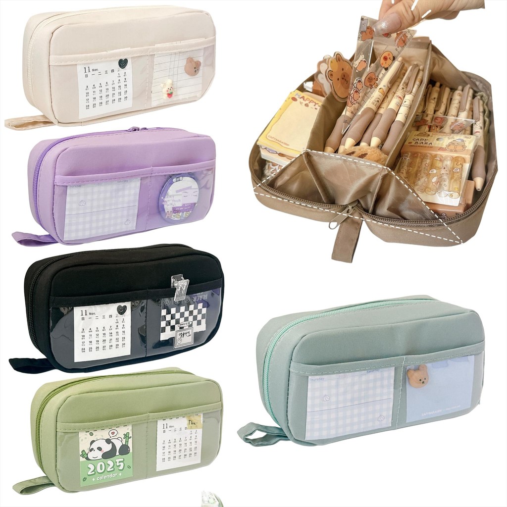 

MW074 Tempat Pensil Sekolah Multifungsi Pencil Case Pouch Stationary Multifunction Kosmetik Make Up