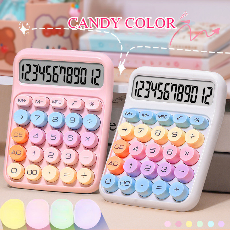 

[K.Anissa] Kalkulator Warna Permen Unik untuk Siswa - Desain Lucu Multifungsi Hadiah Ulang Tahun Belajar