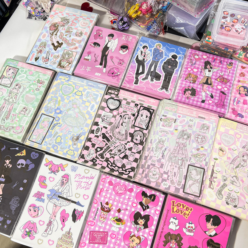 

SKYSONIC New Arrival DOME Sweet Decor Stickers Cartoon Angel Scrapbooking Lable Idol Kpop Stitionery Laser Sticker Suppliers