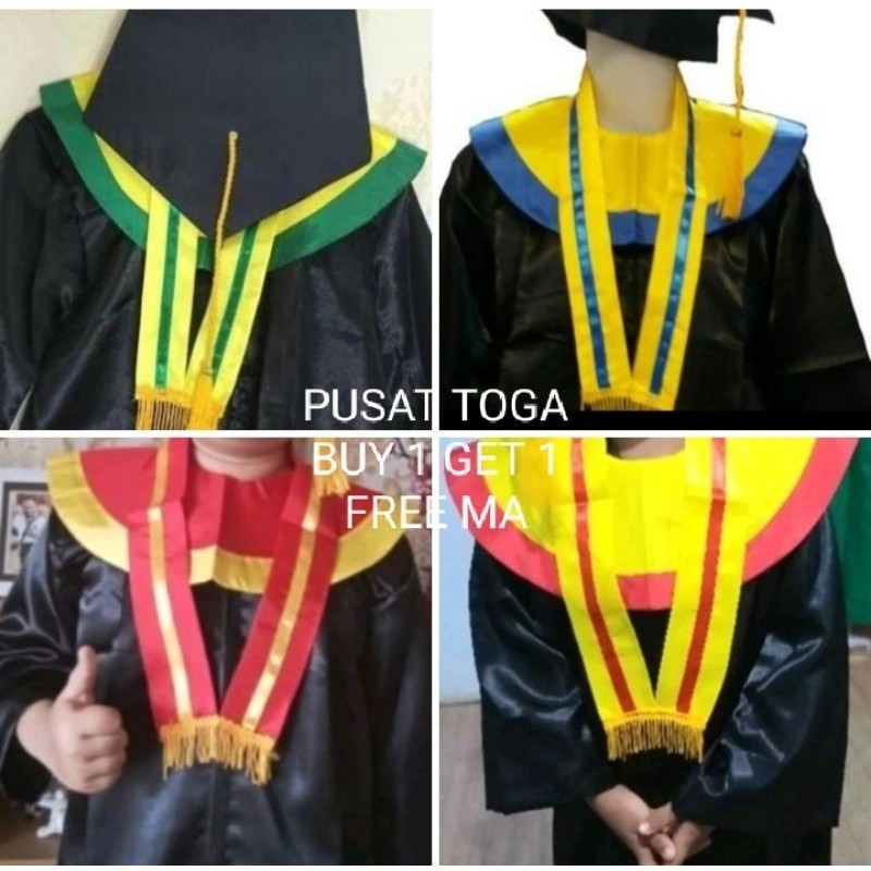 Baju Toga Wisuda Anak Ready TK PAUD Buy 1 Get 1 Free MA Berkualitas 1 Set 100% Original