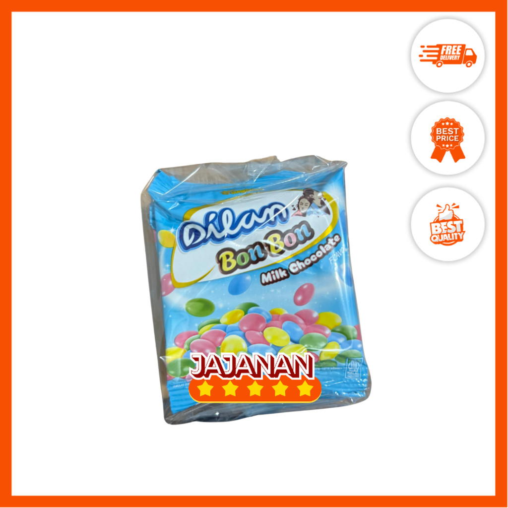 

Dilan Bon Bon Milk Chocolate Flavor Cokelat 1 Pack isi 10 pcs 13gr Jajanan Termurah