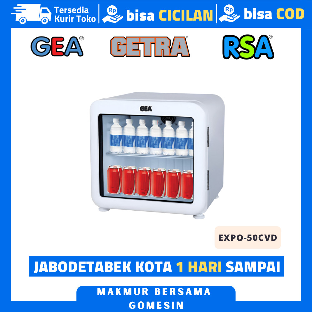 Gea EXPO-50CVD Showcase Freezer Display Mini Curved Glass 50 Liter