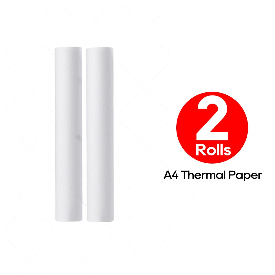 

A4 Thermal Paper 20 Rolls Thermal Printing Paper 210*30mm for A4 Wireless Bluetooth A40/X8 Printer Paper Roll