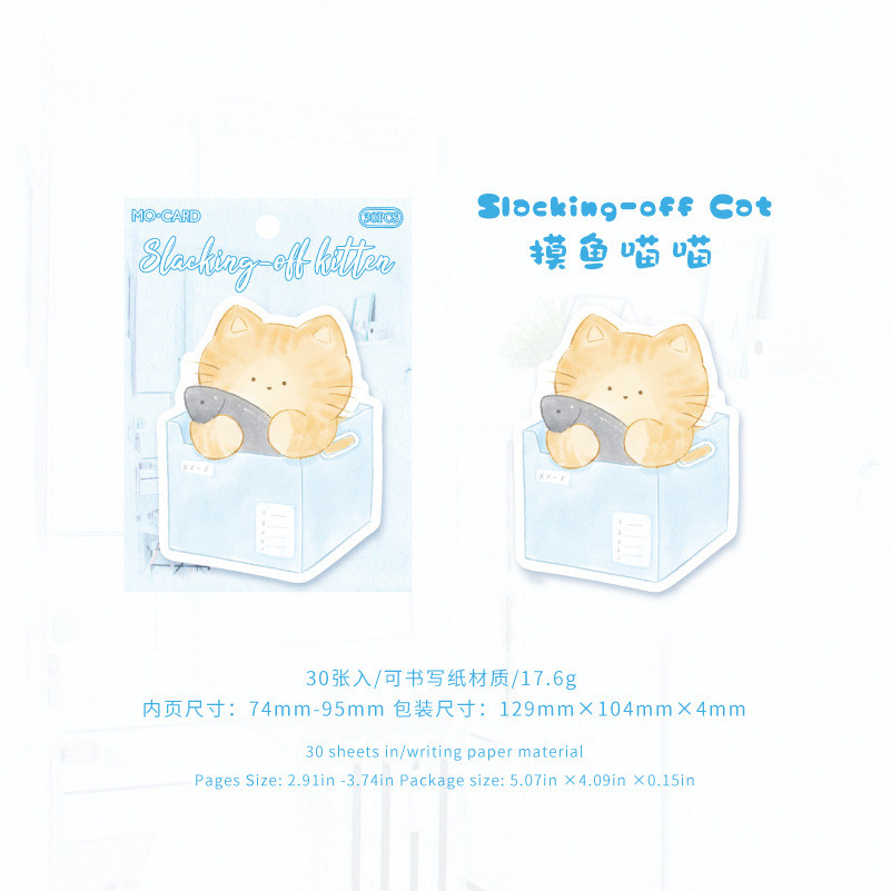 

Kawaii Cartoon Kitten Puppy Sticky Notes Packing Pets Memo Pads Korean Cute Small Animal Note Mamo Pad