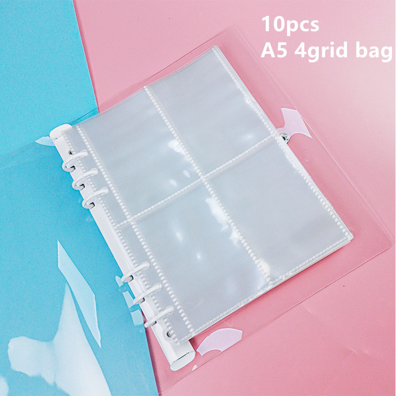 

A6/A5 Pink Blue Purple Binder Notebook Cover & Photo Sticker Collect Book Diary Agenda Planner Paper School Stationery