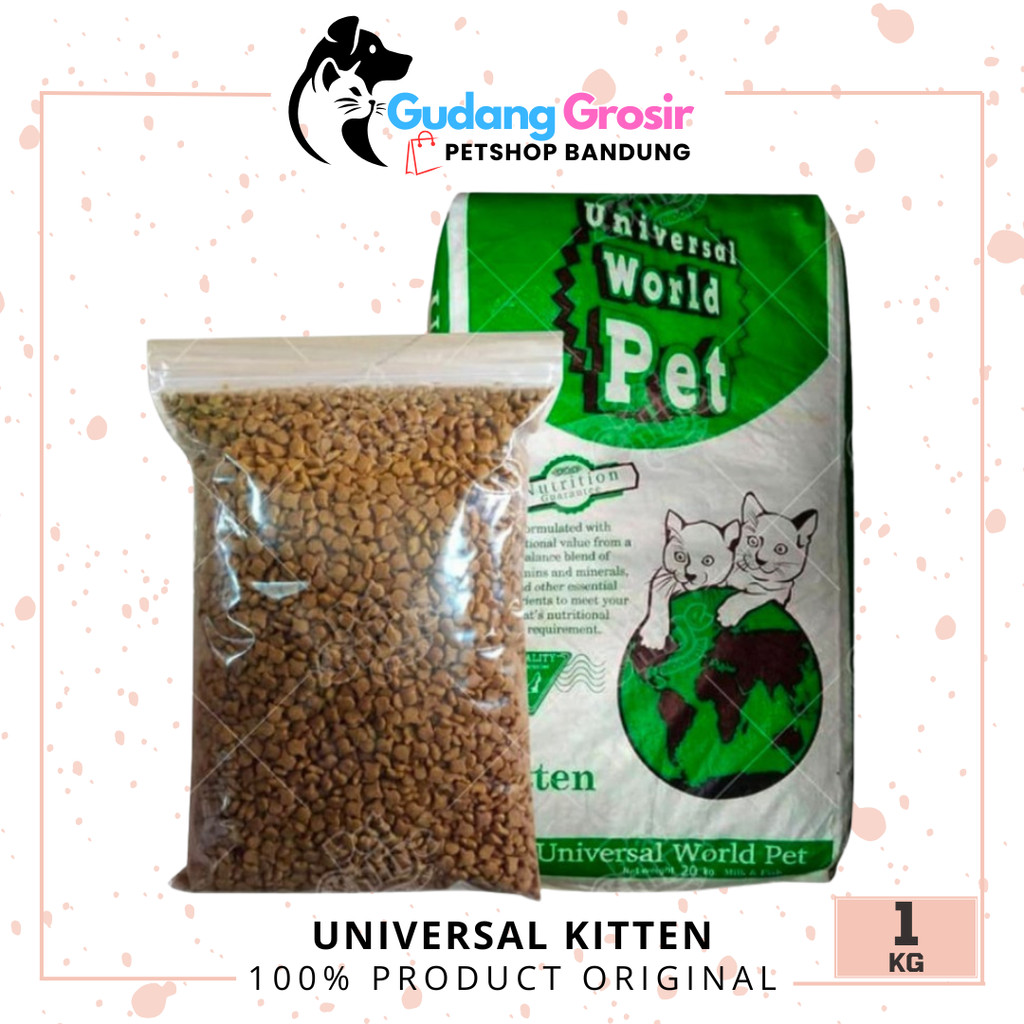 Universal Kitten 1kg repack makanan kucing universal kitten