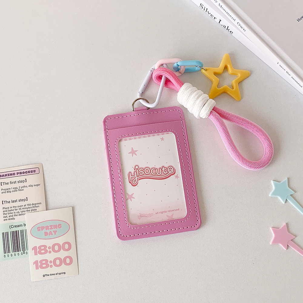 

Photo Card Holder Badge Holders,3 Inch Photocards Holder Id Card Holder Photocard Keychain Protective Sleeves