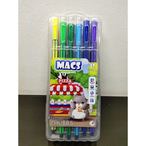

Spidol Macs 12 Colors Marker (chubbs)