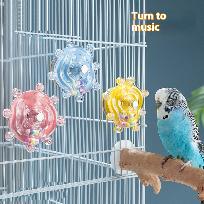 Parrot Xuanfeng tiger skin nibbling around music toy peony Xuanfeng entertainment puzzle vent nibbli