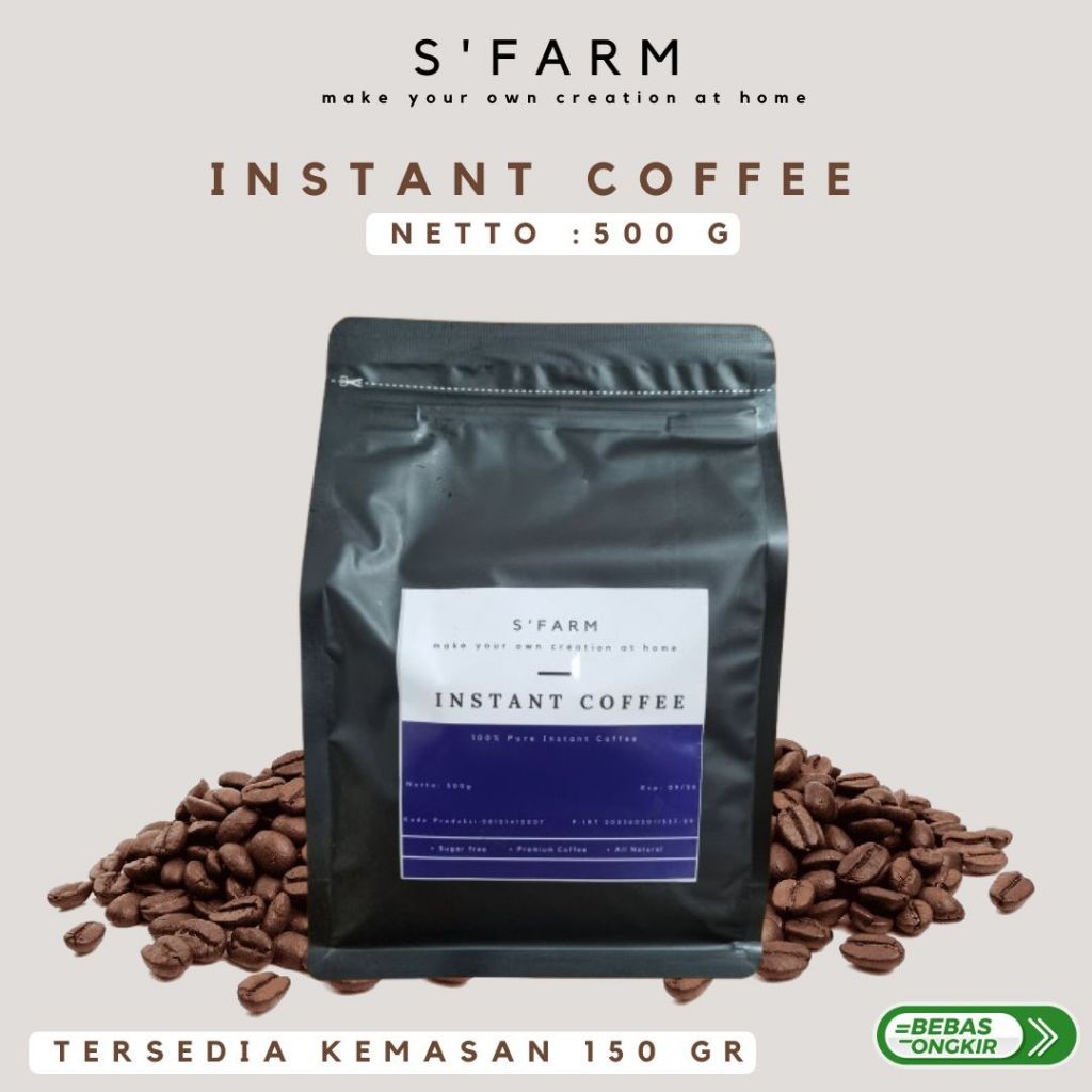 

Instant Coffee Kemasan 500 Gr - Bubuk Kopi Instan Tanpa Ampas