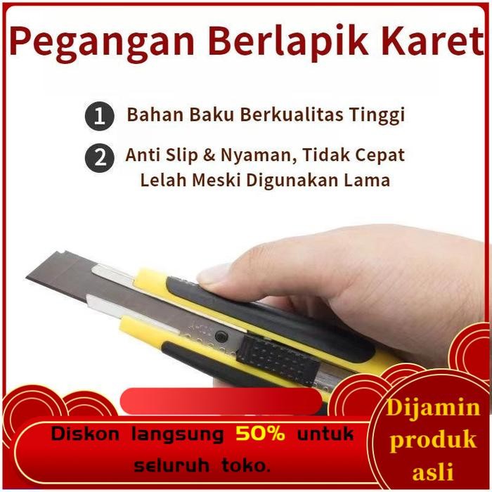 

Pisau cutter tebal dan kuat tahan karat / pisau serbaguna Plastik Kantor - D1009 (1 PCS)