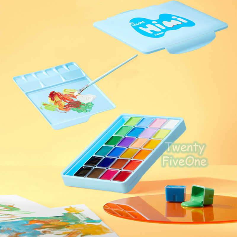 

Miya Top Watercolor Himi Gouache Paint Set 18/24 Warna 30ml Cat Untuk Air Seni Murid SF6