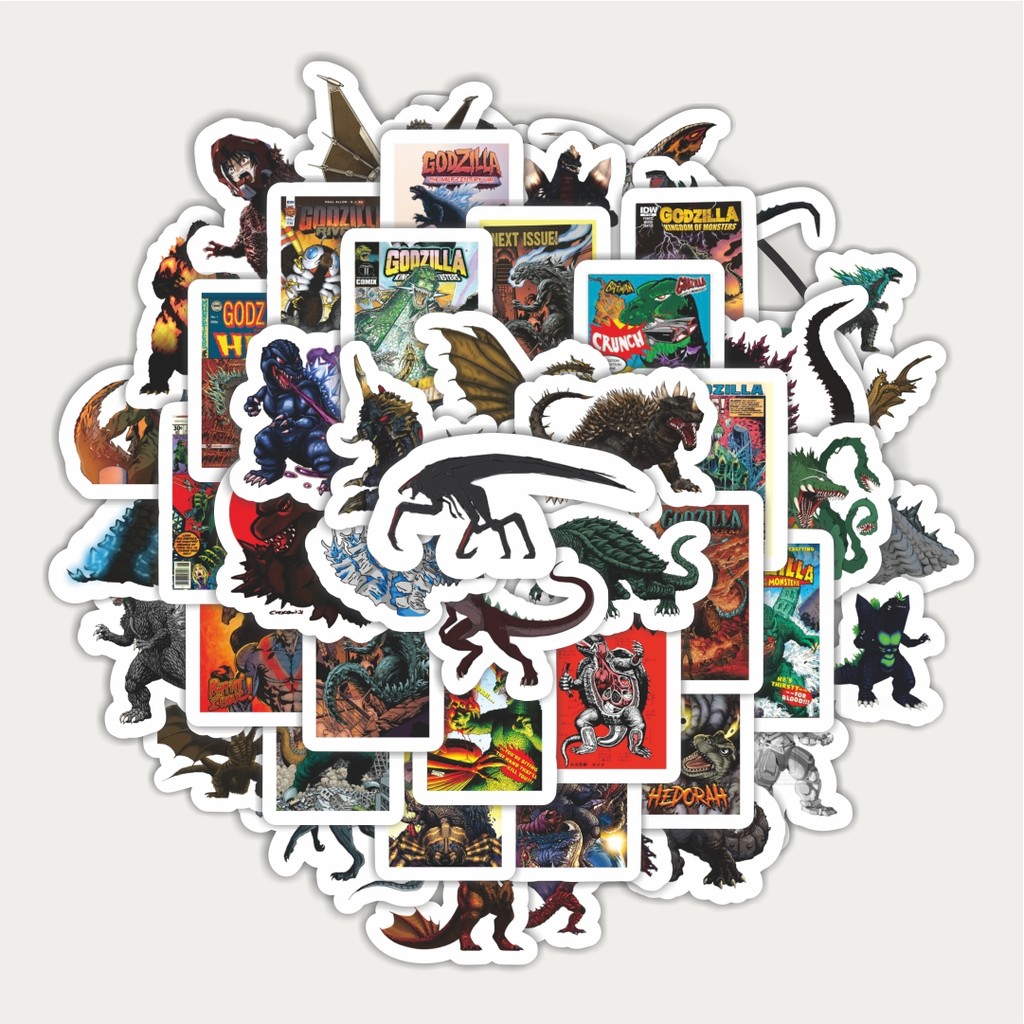 

Sticker Pack Stiker Cover Komic Godzilla | Sticker TUMBLR | Stiker LAPTOP KOPER HELM