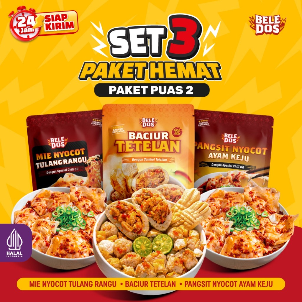 

Beledos Paket Puas 2/ Baciur Bunting Beranak / Pangsit Nyocot Tulang Rangu / Pangsit Nyocot Ayam Keju