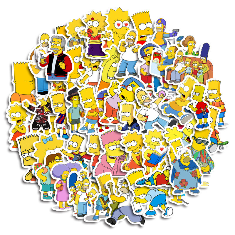 

50pcs Stiker Kartun Simpsons Yang Lucu Yang Lucu DIY Untuk Komputer, Washi, Scrapbooking, Laptop, Alat Tulis, Seni, Dan Kerajinan.