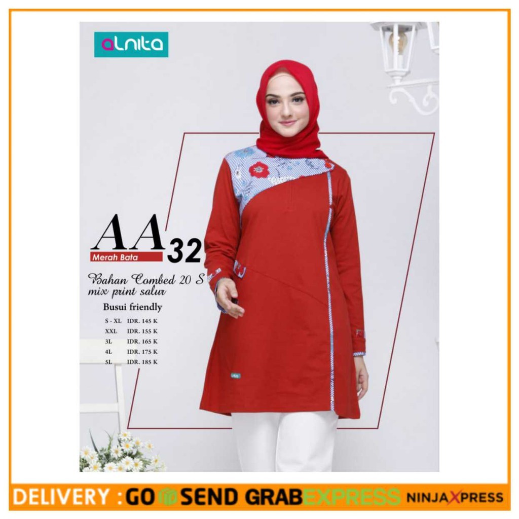 ATASAN ALNITA AA 32 / ATASAN ALNITA / AA 32 / ATASAN WANITA / ATASAN MUSLIMAH / BLOUSE / ATASAN