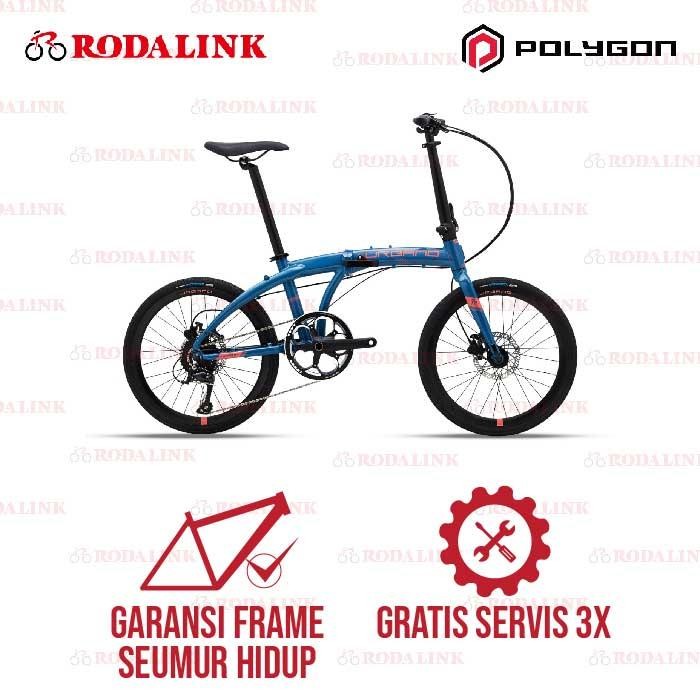 Polygon Sepeda Lipat Urbano 5 - Biru