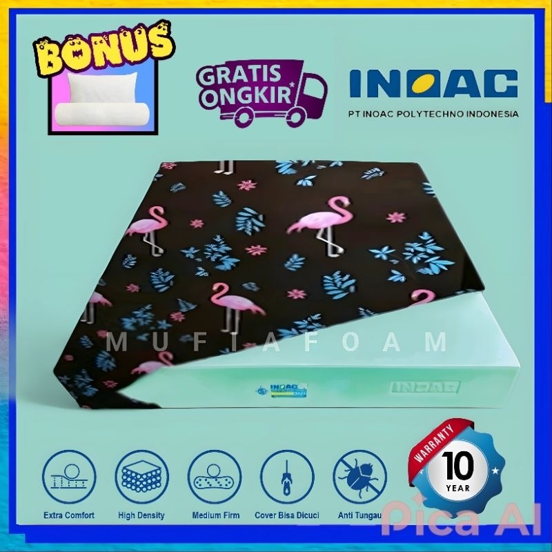 PROMO‼️Kasur Busa INOAC Asli EON LG D23 Anti Kempes Garansi 10thn Bonus Bantal Guling