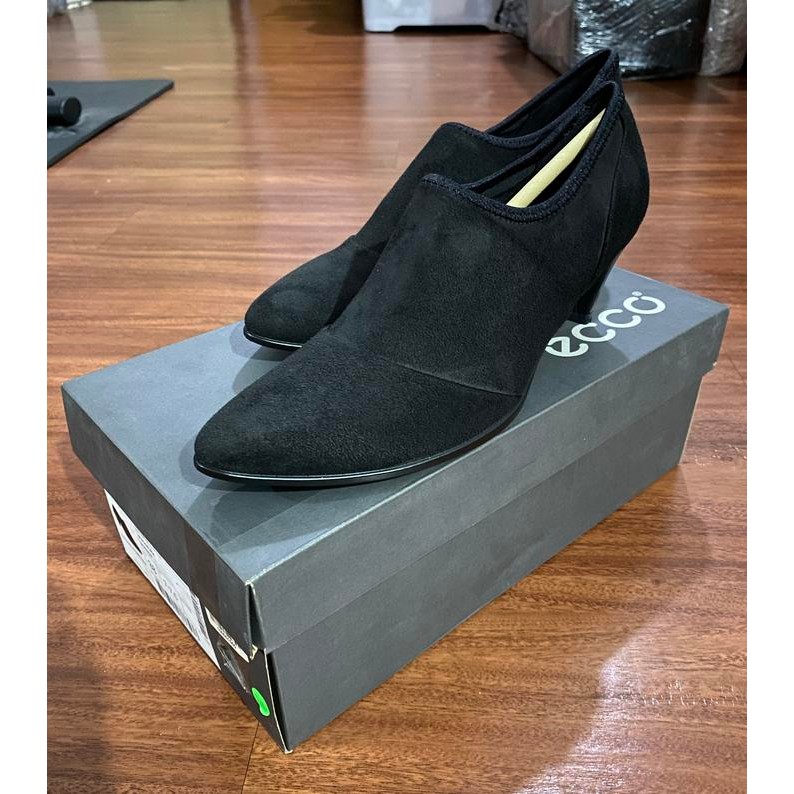 Sepatu Ecco - 45 Pointy Sleek High Heels Black / Black ORIGINAL - Size 38