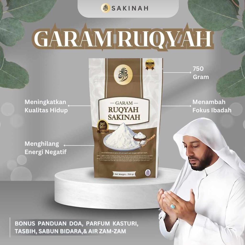 

Sakinah garam terapi herbal premium membantu tingkatkan fokus, semangat, buka peluang usaha, dan jaga energi positif kemasan 750gr