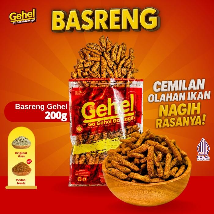 

BASRENG GEHEL 200gr - Makanan Ringan, Cemilan Goreng Food Pedas Snack Keripik jadul - Pedas Jeruk
