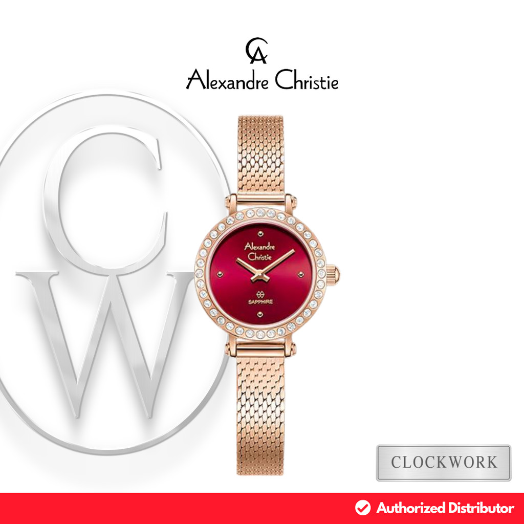 Jam Tangan Wanita Alexandre Christie Passion AC 2B76 LHBRGRE Rantai Pasir / Mesh Strap Simple