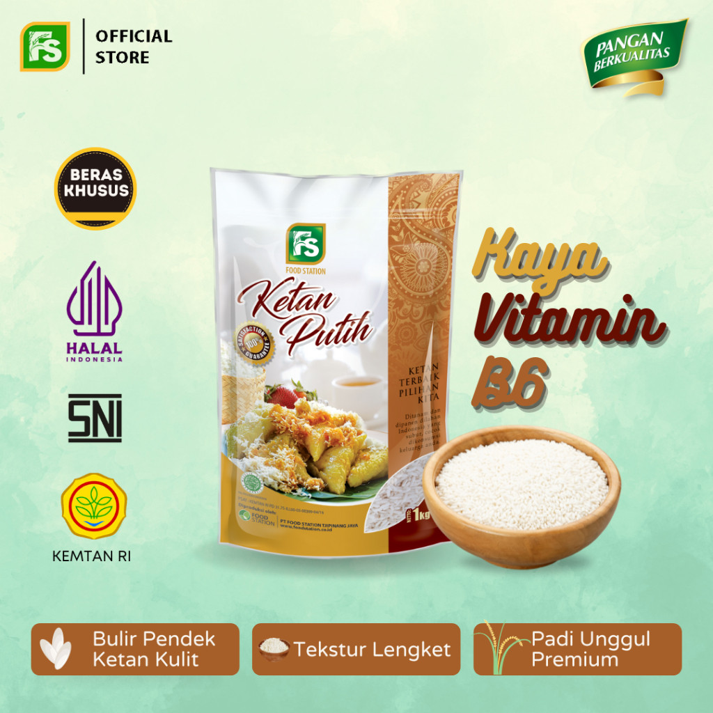 

Food Station - Ketan Putih 1 Kg, Cita Rasa Legit Halal